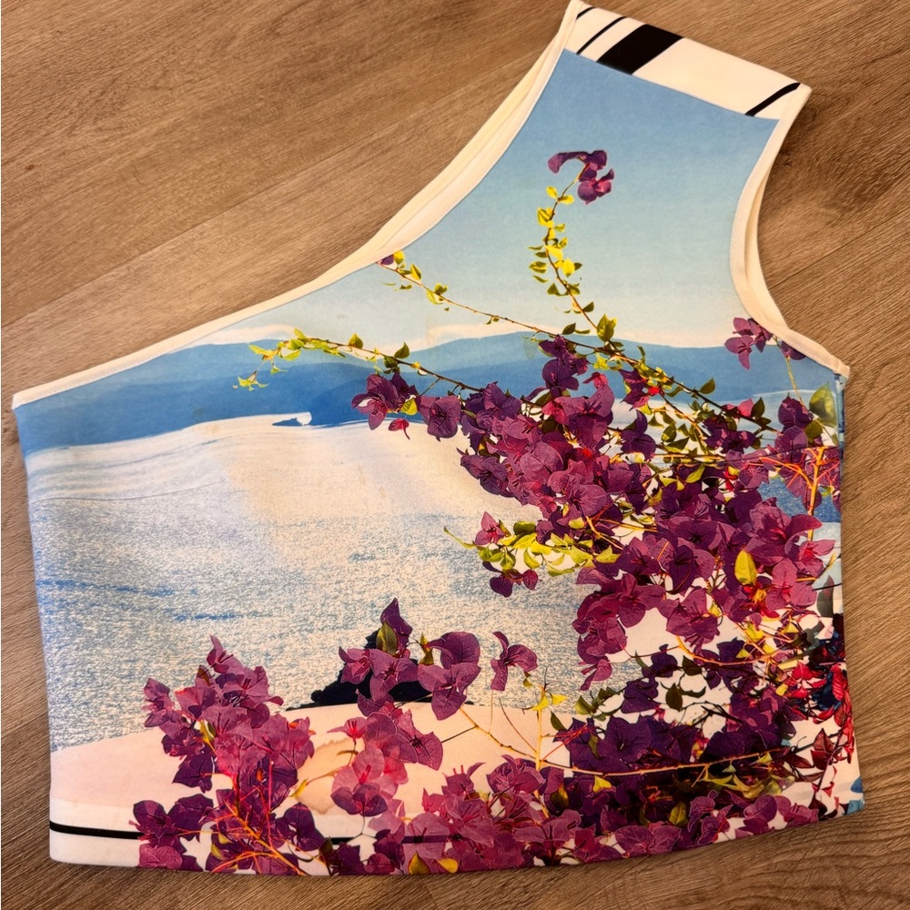 Clover canyon Santorini scuba crop top size M - few small stains pictured